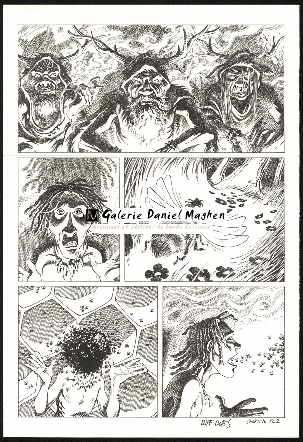 Planche originale n°2 du chapitre XVII - Riff Reb's - Encre de Chine et crayon sur papier - 6416