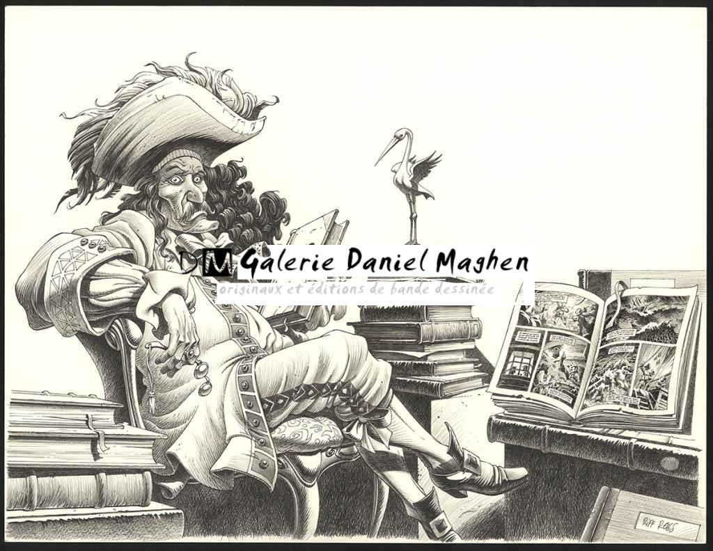 Illustration originale réalisée pour l'affiche du festival de Strasbulles en 2019 - Riff Reb's - Technique mixte - 6536