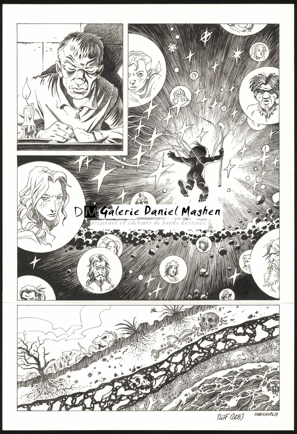 Planche originale n°19 du chapitre XVII - Riff Reb's - Encre de Chine et crayon sur papier - 6525