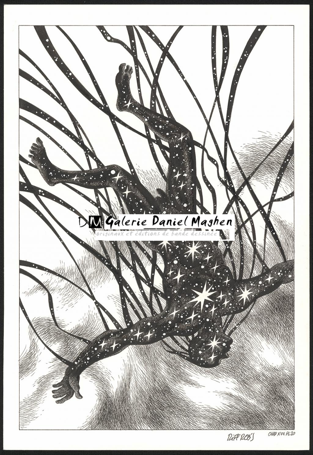 Planche originale n°20 du chapitre XVII - Riff Reb's - Encre de Chine et crayon sur papier - 6420