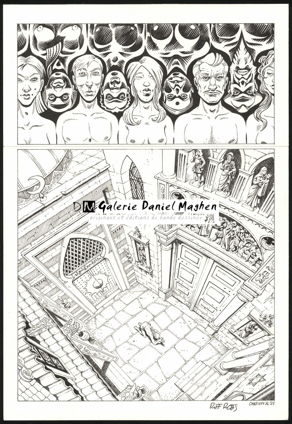 Planche originale n°21 du chapitre XVII - Riff Reb's - Encre de Chine et crayon sur papier - 6526