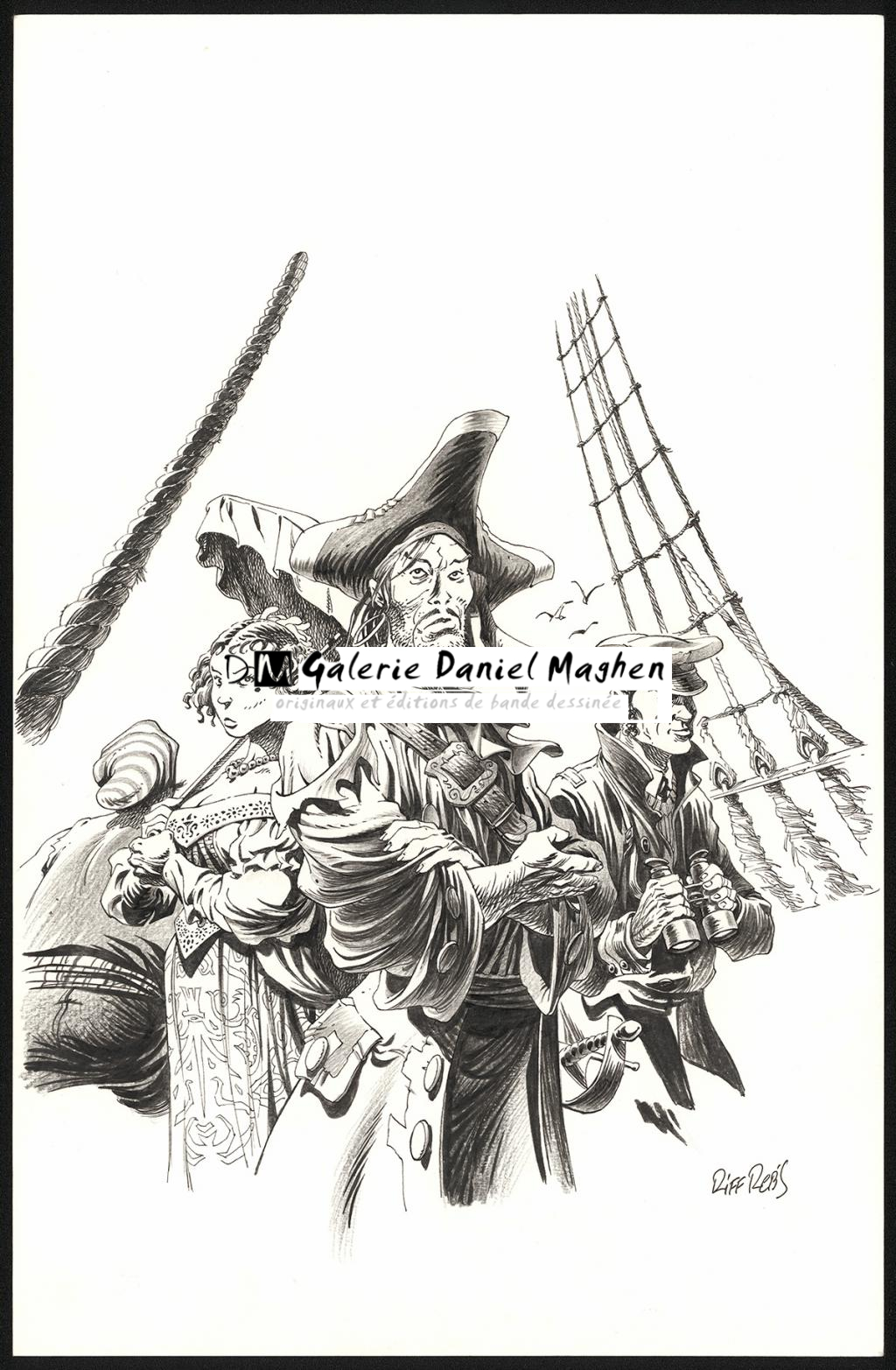 Illustration originale réalisée pour l'affiche du festival de Clairac - Riff Reb's - Technique mixte - 6425