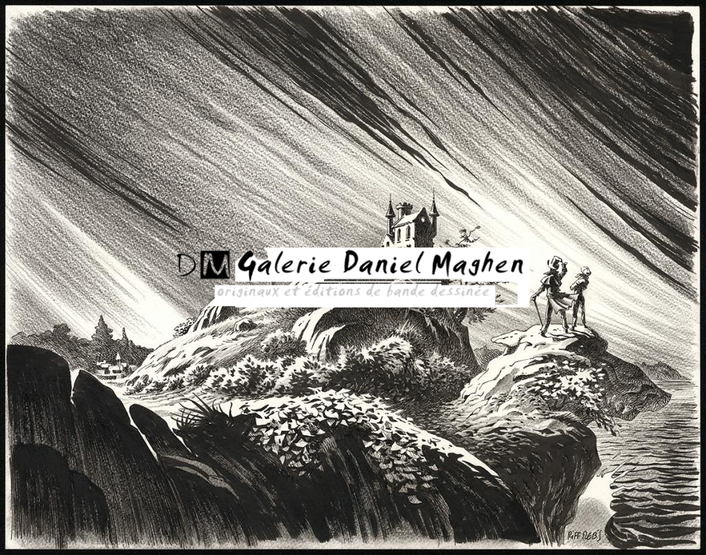 Couverture originale réalisée pour le tome 1 de la série Ceux qui ne peuvent pas mourir - Riff Reb's - Encre de Chine et crayon sur papier - 6531