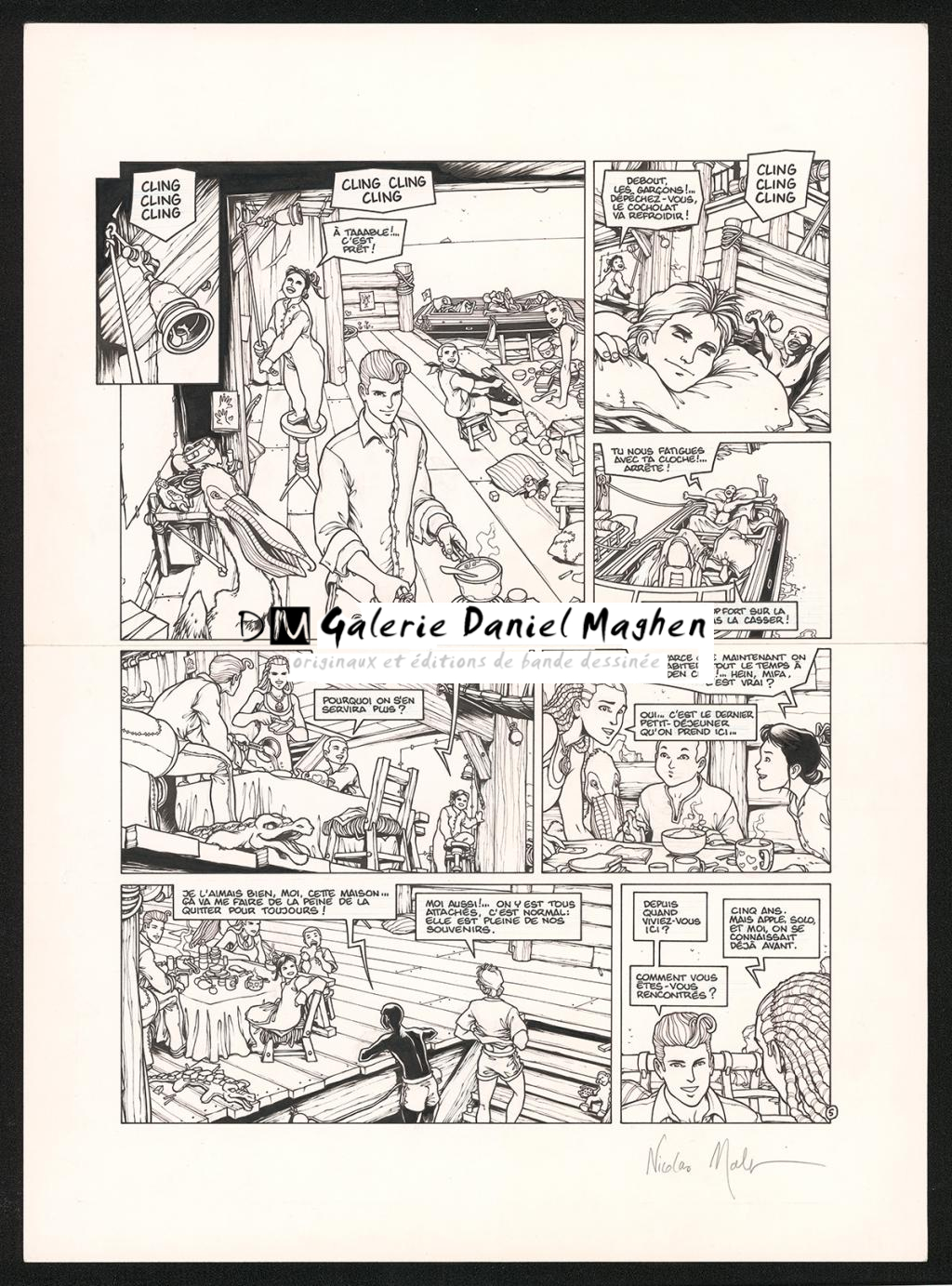 Planche originale n°5 - Nicolas Malfin - Encre de Chine sur papier - 6452