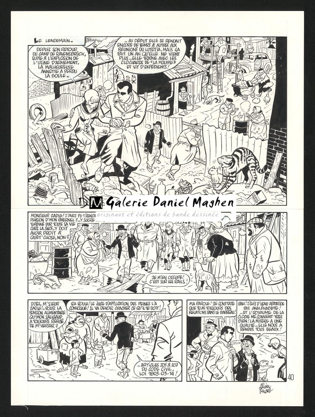 Planche originale n°40 - Olivier Schwartz - Encre de Chine sur papier - 6568