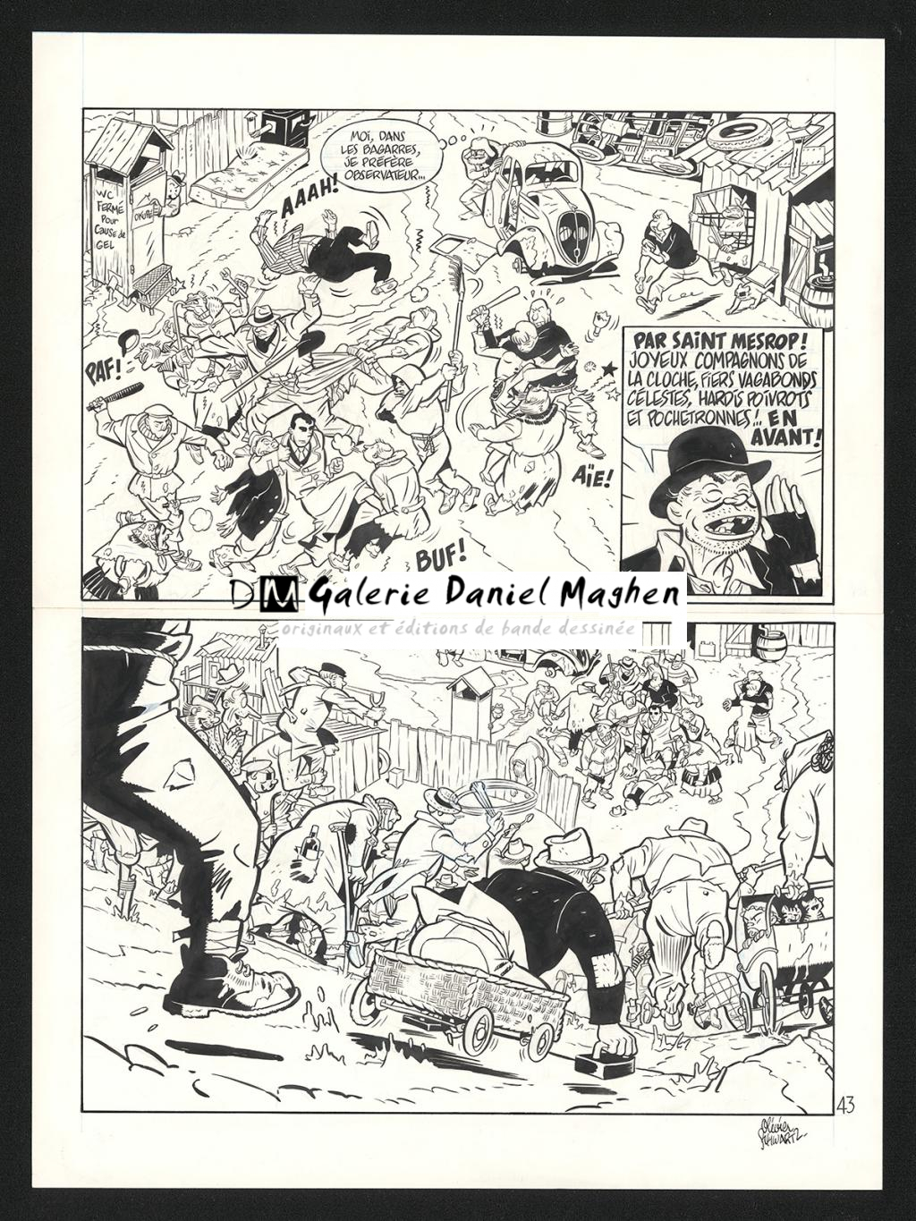 Planche originale n°43 - Olivier Schwartz - Encre de Chine sur papier - 6569