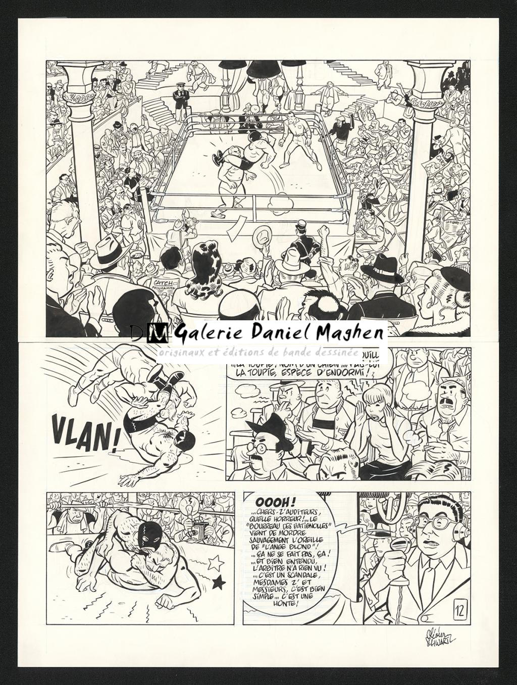 Planche originale n°12 - Olivier Schwartz - Encre de Chine sur papier - 6571