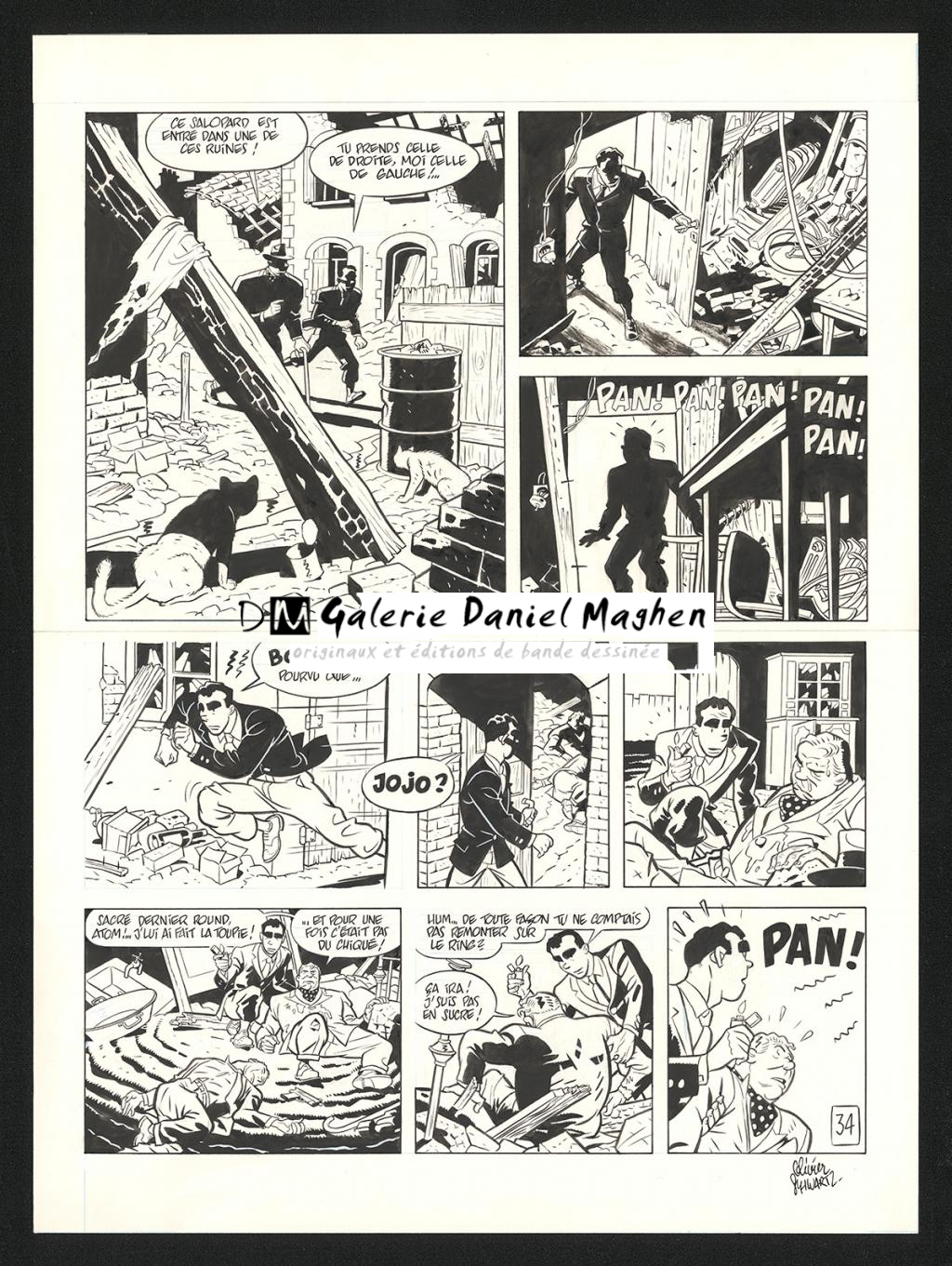 Planche originale n°34 - Olivier Schwartz - Encre de Chine sur papier - 6572