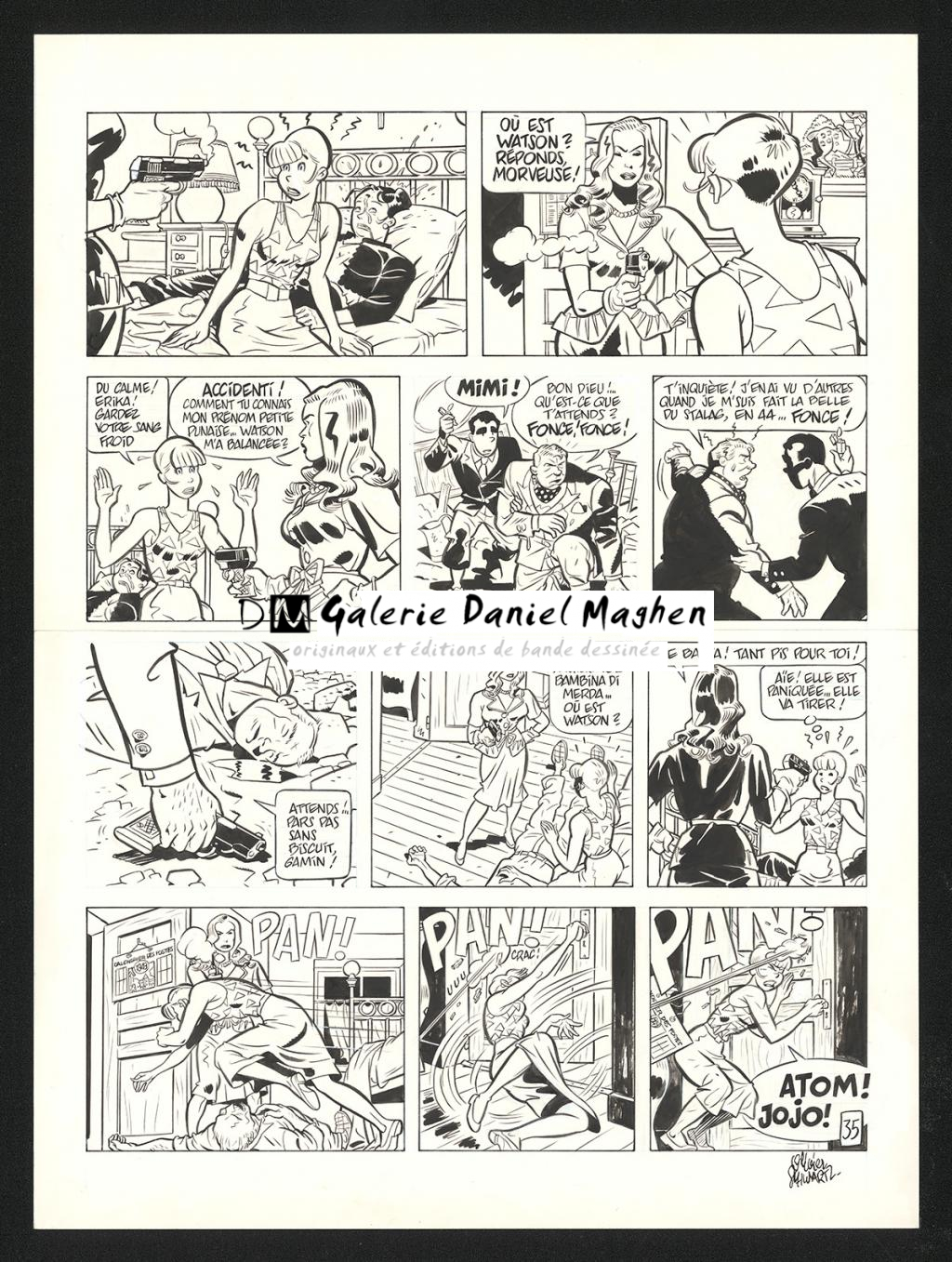 Planche originale n°35 - Olivier Schwartz - Encre de Chine sur papier - 6453