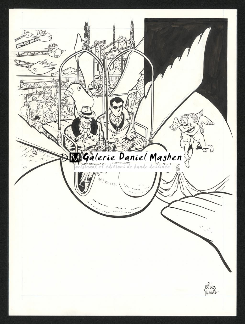 Couverture originale - Olivier Schwartz - Encre de Chine sur papier - 6576