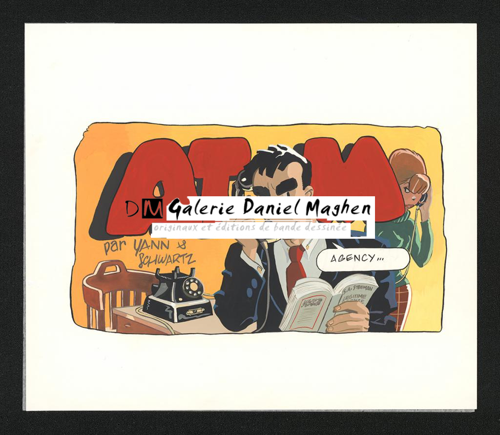 Illustration originale pour la quatrième de couverture du tirage de luxe Black and White - Olivier Schwartz - Gouache sur papier - 6586