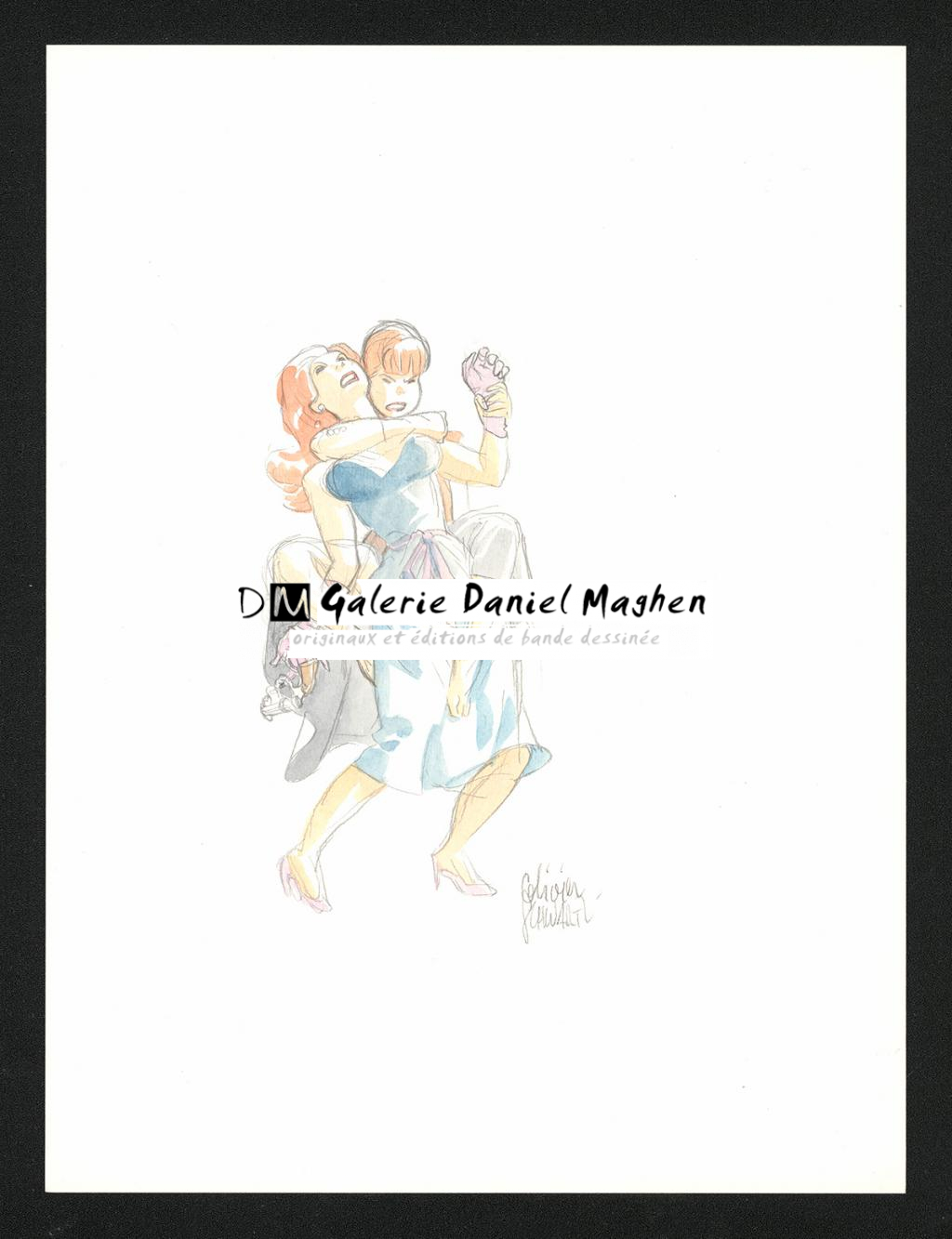 Illustration originale inédite - Olivier Schwartz - Aquarelle et crayon sur papier - 6225