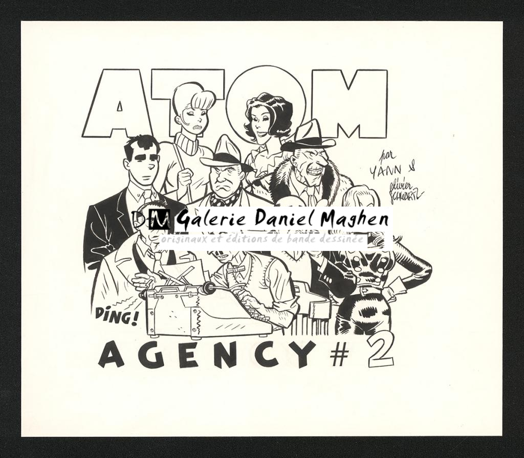 Illustration originale réalisée pour un buvard - Olivier Schwartz - Encre de Chine sur papier - 6587