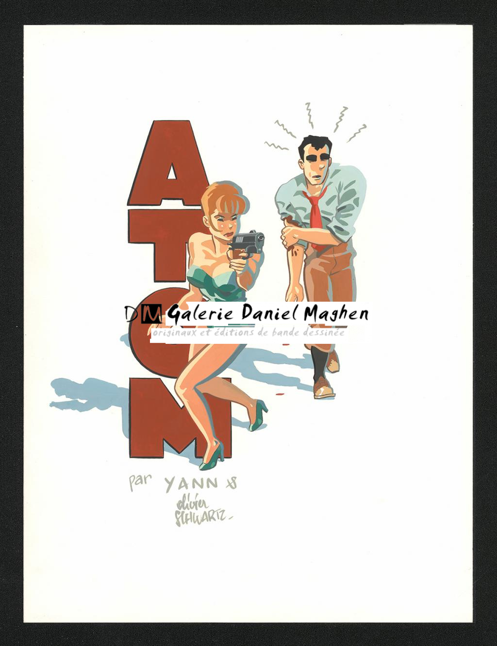 Illustration originale publiée dans le tirage de luxe Black and White - Olivier Schwartz - Gouache sur papier - 6580