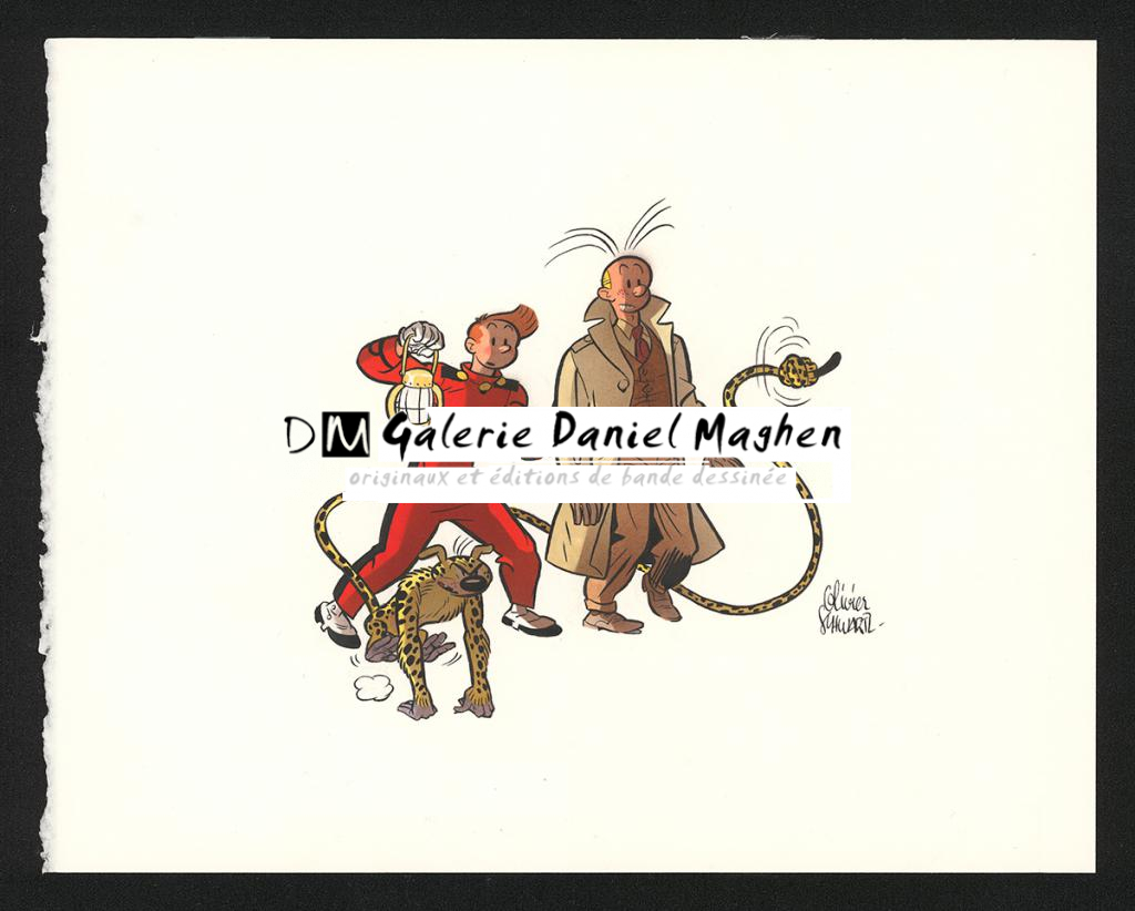 Illustration originale - Olivier Schwartz - Gouache sur papier - 6591