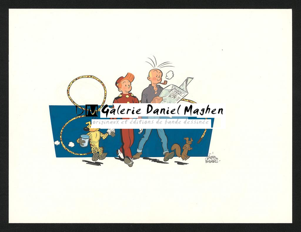 Illustration originale - Olivier Schwartz - Gouache sur papier - 6593