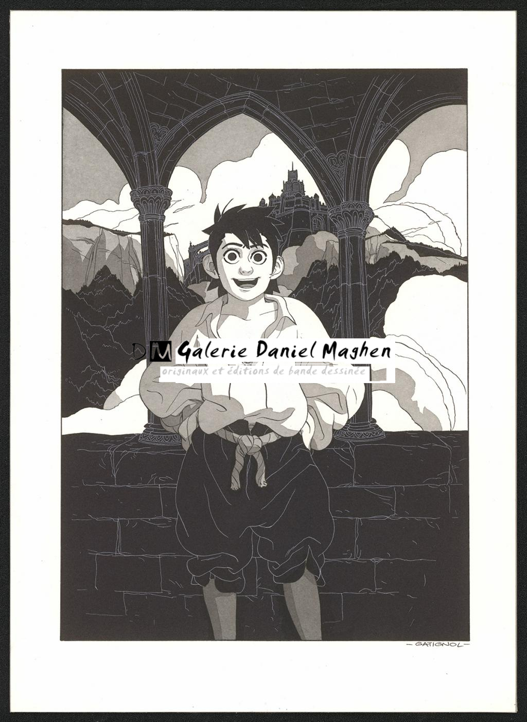 Illustration originale inédite - Bertrand Gatignol - Encres noires et aquarelle sur papier - 6605